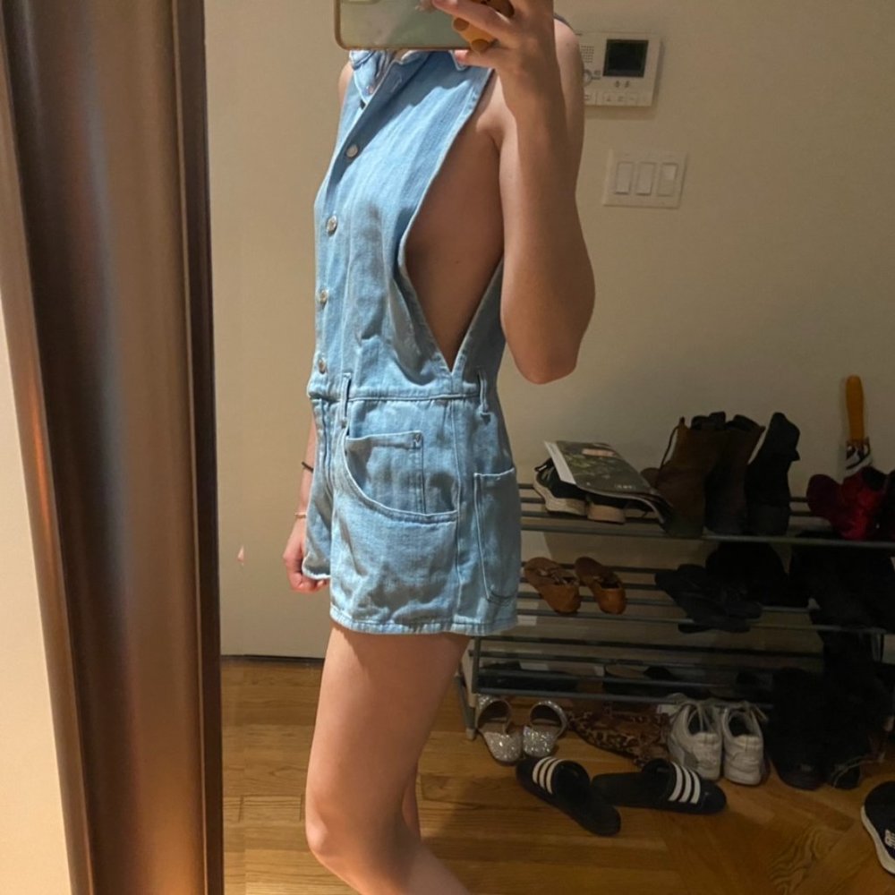 Zara button up romper